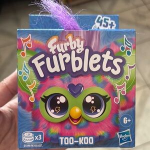 Hasbro Pink and Green Stuffed Animal Furby